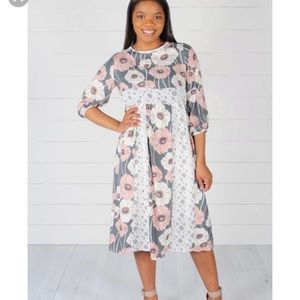 Midi floral dress